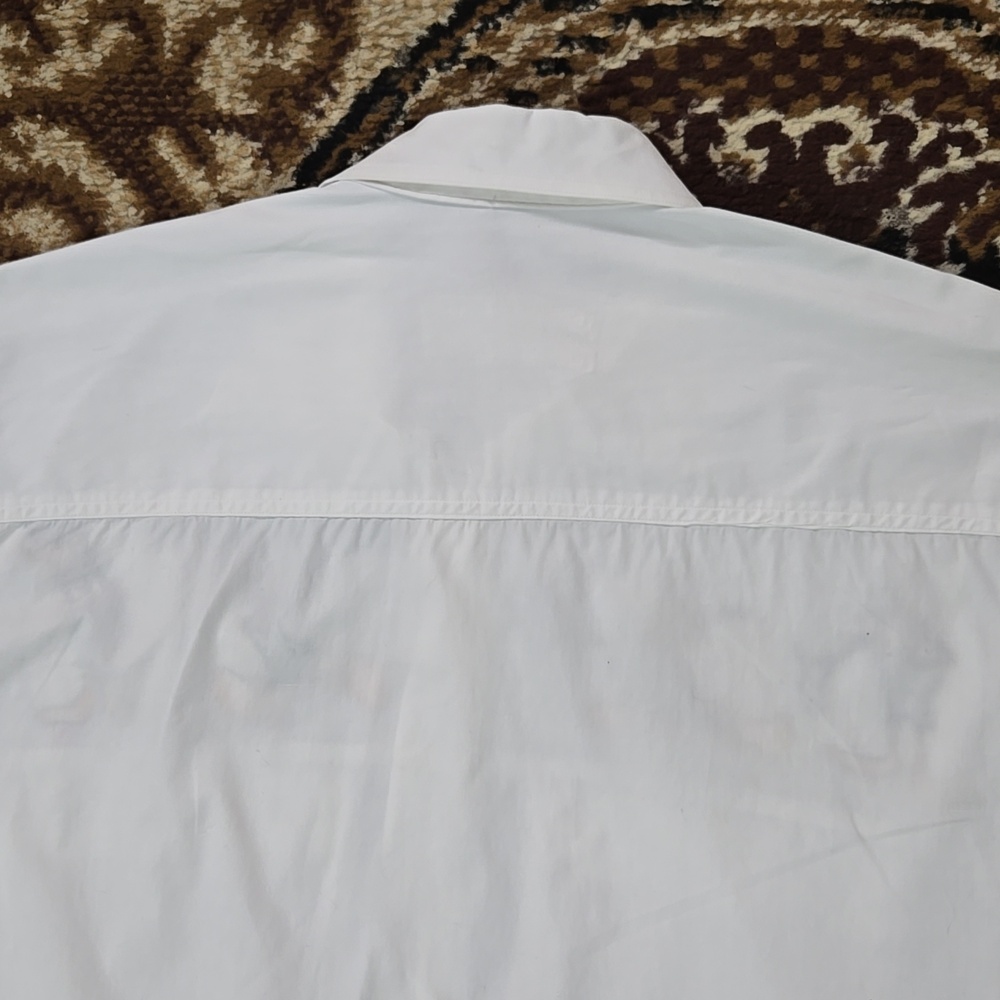 Retro 90s Looney Toons Daffy Duck White Cotton Button Up Shirt Vintage 1990s - Picture 14 of 16